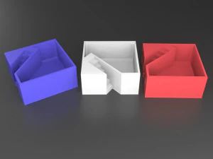 pack 3 elegant pot plants vase printable 3D Print Model