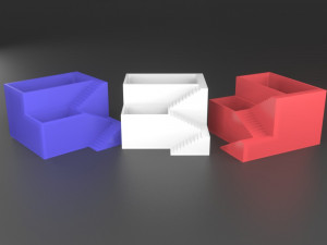 pack 3 elegant pot plants vase printable Modelo de Impressão 3D