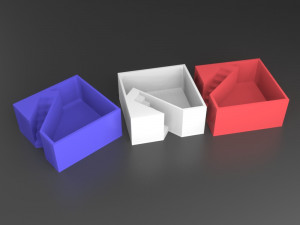 pack 3 elegant pot plants vase printable Modelo de Impressão 3D