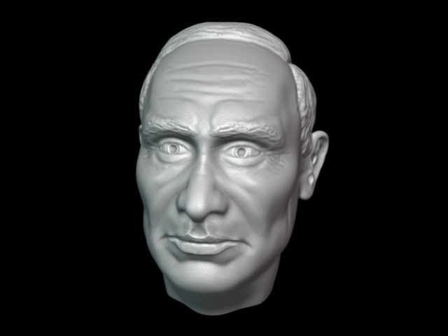 vladimir putin head detailed 3d printable Modello di stampa 3D .c4d .max .obj .3ds .fbx .stl .blend 