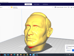 vladimir putin head detailed 3d printable Modello di stampa 3D