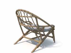 luling rattan chair 3D-Modell