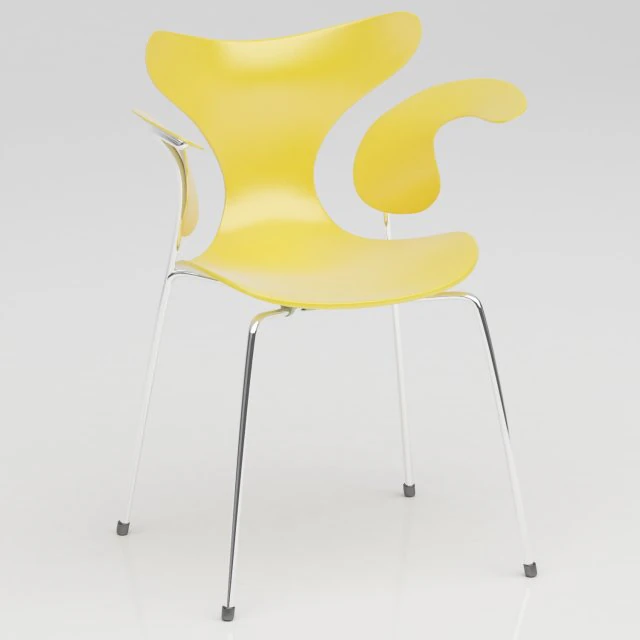 yellow chair 3D Model .c4d .max .obj .3ds .fbx .stl .blend 