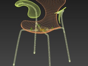 yellow chair Modelo 3D