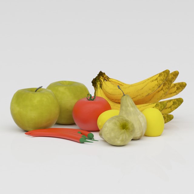 fruit 3D Модель .c4d .max .obj .3ds .fbx .stl .blend 