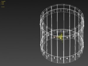 wooden bucket Model 3D