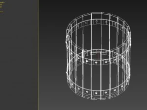 wooden bucket 3D Model