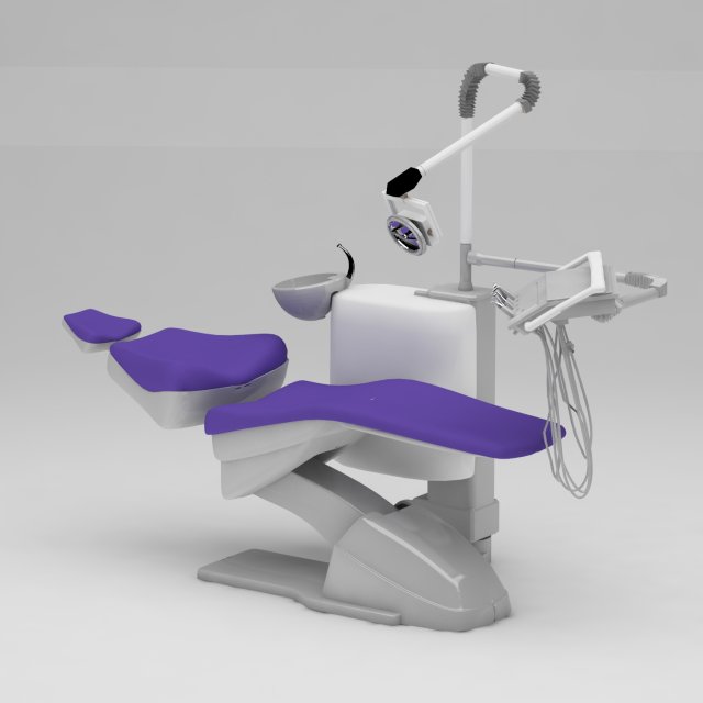 dental chair 3D Model .c4d .max .obj .3ds .fbx .stl .blend