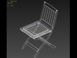 chair wooden 3D Модель