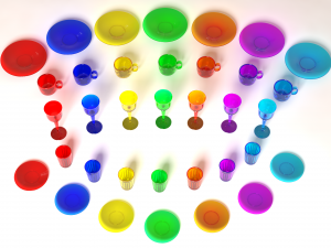colored glassware 3D 모델