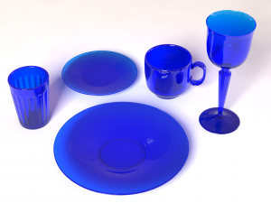 colored glassware Modèle 3D