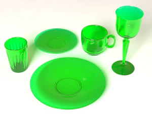 colored glassware 3D Model