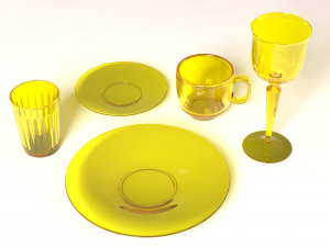 colored glassware Modèle 3D