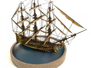 nave pirata Modello 3D
