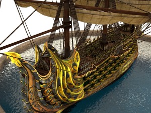 pirate ship 3Dモデル