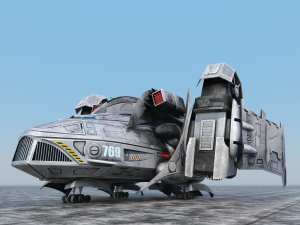 sci-fy dropship 3D 模型