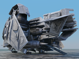 sci-fy dropship 3D 模型