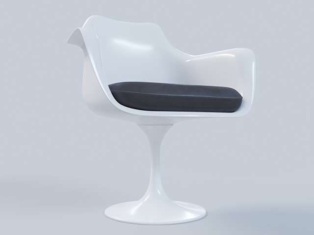 tulip arm chair 3D Model .c4d .max .obj .3ds .fbx .stl .blend 