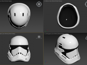 the last jedi first order executioner stormtrooper helmet 3D Print Model