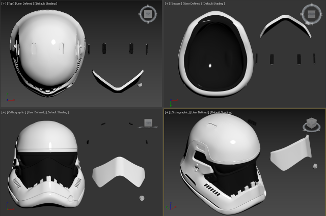 Download the last jedi first order executioner stormtrooper helmet 3D Model