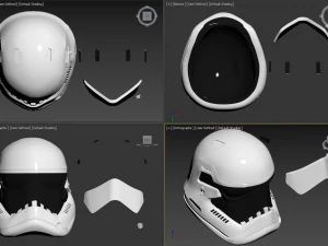 the last jedi first order executioner stormtrooper helmet 3D Print Model
