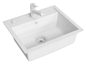 sink blanco dalago 3D Model