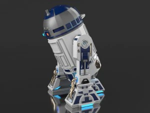dise&ntilde;o personalizado de star wars r2d2 Modelo 3D