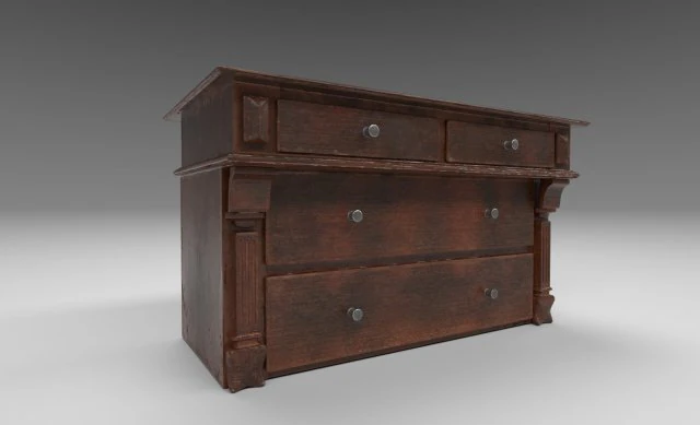 chest of drawers 3D Model .c4d .max .obj .3ds .fbx .stl .blend 