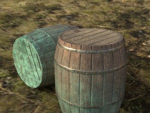 wooden barrels Modelo 3D