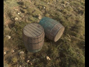 wooden barrels 3D Model