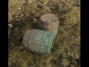 wooden barrels 3D Model