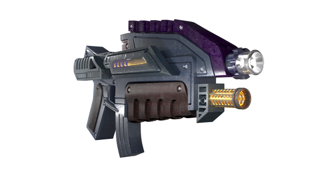 assault blaster 3D Model .c4d .max .obj .3ds .fbx .stl .blend 