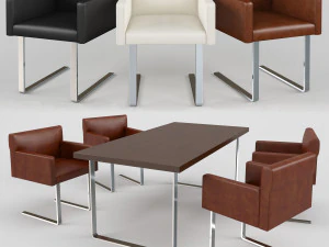 chair and desk - quant cor 3D Model