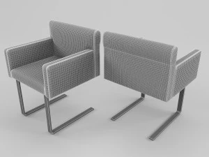 chair and desk - quant cor 3D Model