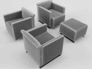 armchairs - quant cor 3D Model