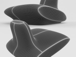 armchair spoutnik roche bobois Modelo 3D