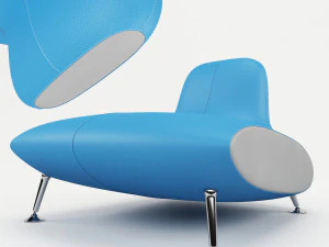 armchair spoutnik roche bobois 3D Model