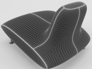 armchair spoutnik roche bobois 3D Model