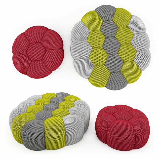 bubble ottoman roche bobois 3D Model .c4d .max .obj .3ds .fbx .stl .blend