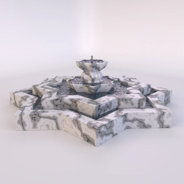 fountain-3 3D Model .c4d .max .obj .3ds .fbx .stl .blend 