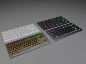 papan ketik RGB Model 3D