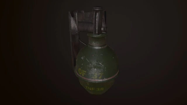 of 37 hand grenade france army 3D Model .c4d .max .obj .3ds .fbx .stl .blend 