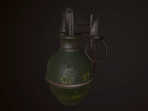 of 37 hand grenade france army 3D Модель