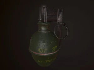 of 37 hand grenade france army 3D Model