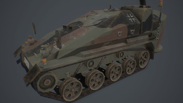 wiesel 2 sp mortar 120mm Modèle 3D .c4d .max .obj .3ds .fbx .stl .blend 