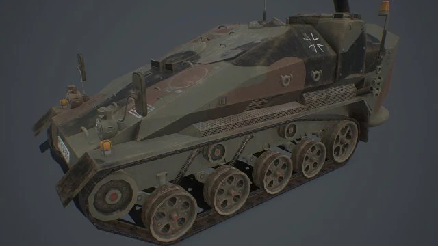 wiesel 2 sp mortar 120mm 3D Model .c4d .max .obj .3ds .fbx .stl .blend
