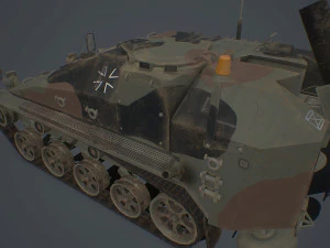 wiesel 2 sp mortar 120mm 3D Model