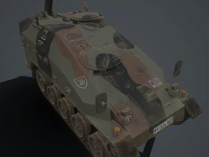 wiesel 2 sp mortar 120mm 3D Model
