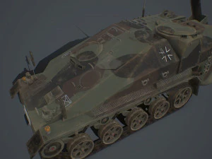 wiesel 2 sp mortar 120mm 3D Model