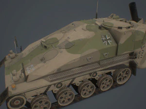 wiesel 2 sp mortar 120mm 3D Model